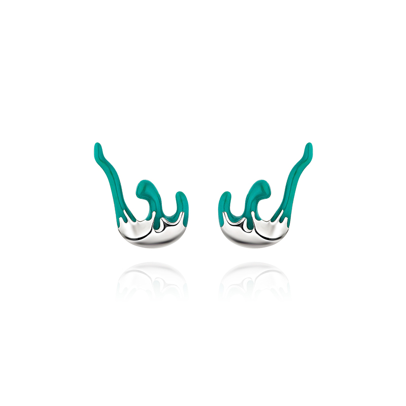 耳环•Glam Ever X 伍嘉成联名无名岛系列 Irregular the waves earrings不规则浪花耳钉