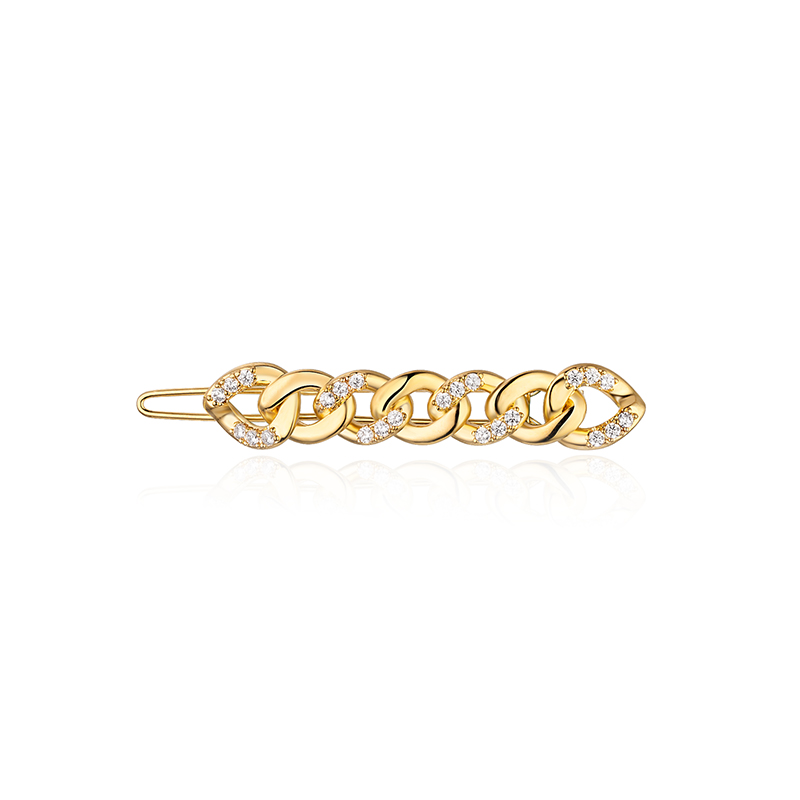 发夹•Glam Ever X Akiiiko联名系列 Zircon chain hairpin 锆石链条发夹