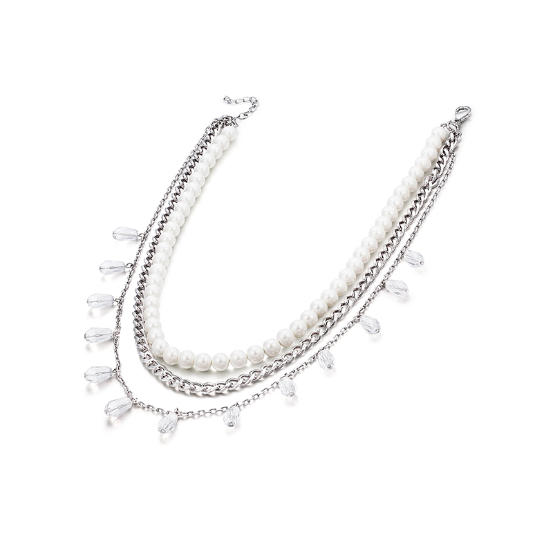 项链•Glam Ever X Akiiiko联名系列  Pearl and crystal necklace 珍珠水晶项链