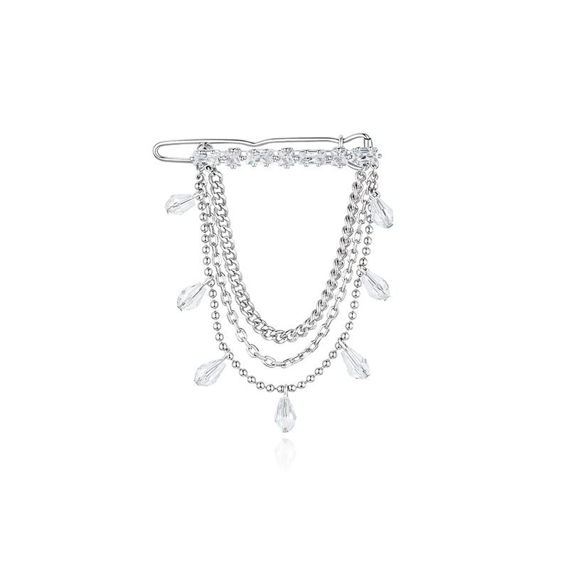 发夹•Glam Ever X Akiiiko联名系列 Zircon chain crystal hairpin 锆石链条水晶发夹