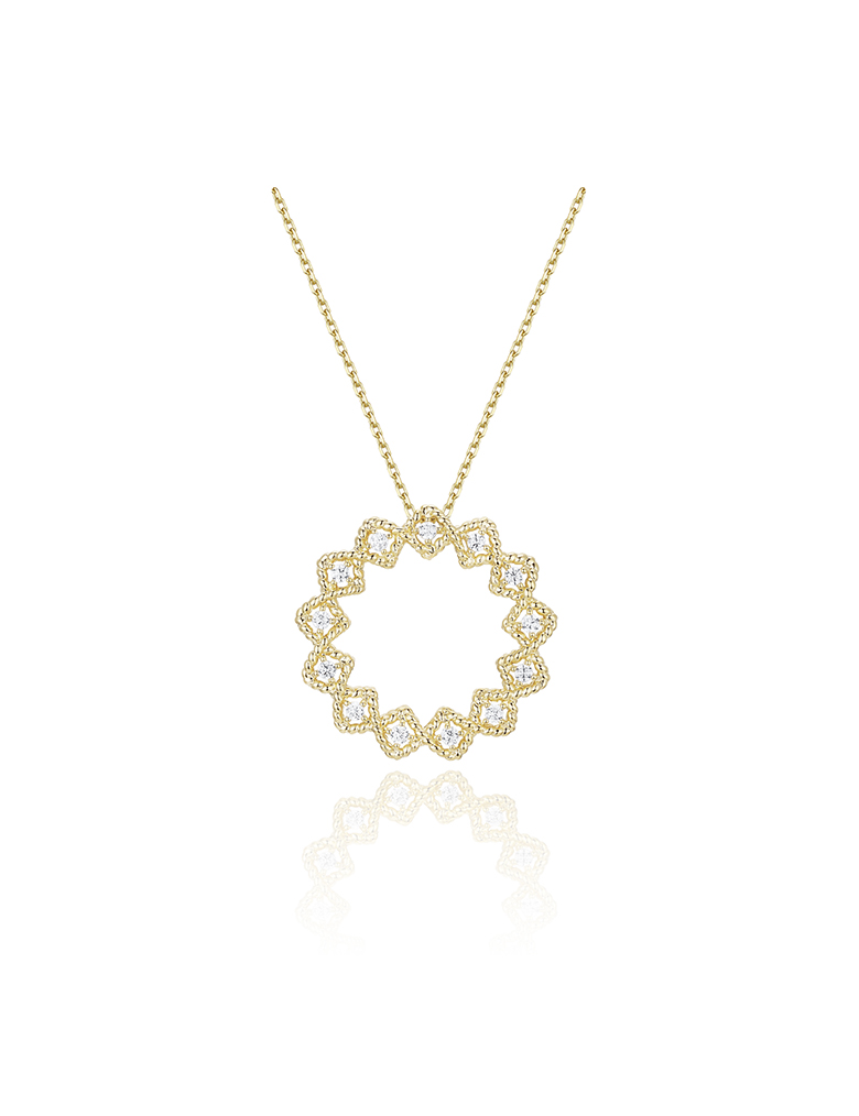 项链• 编织太阳系列 Shining Sun Necklace 锆石编织项链