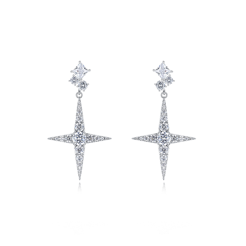 耳环•满天星系列 Four-pointed star earrings 四芒星耳环