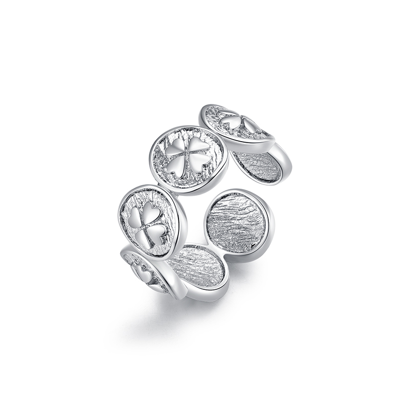 戒指 • 幸运硬币系列 Four-leaf clover coin ring 四叶草硬币戒指