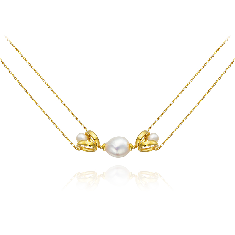 项链•巴洛克珍珠系列 Baroque imitation pearl pendant necklace 巴洛克仿珍珠吊坠项链