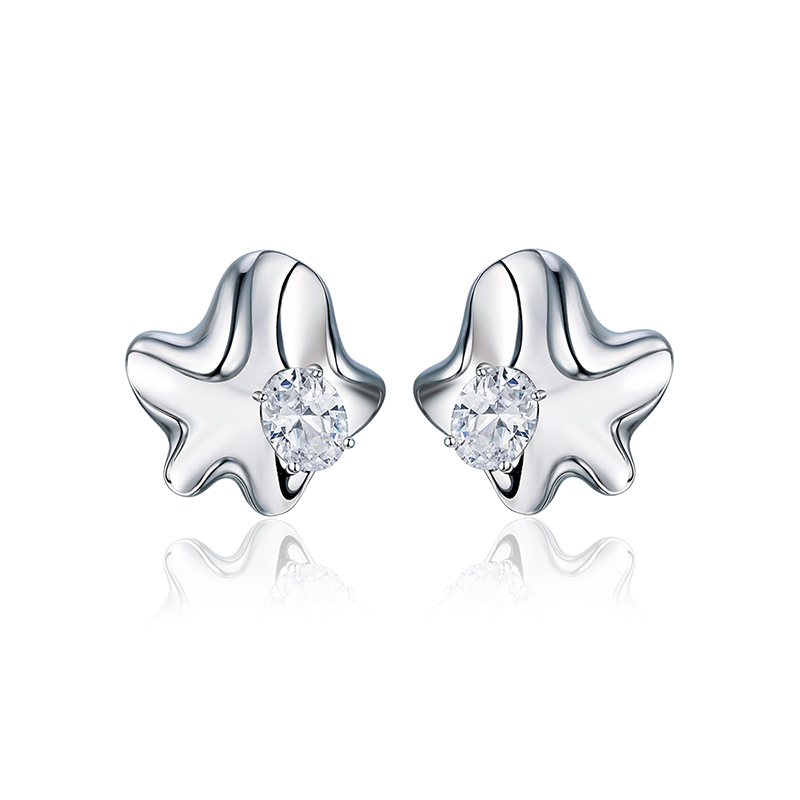 耳环•潋滟系列  Water ripple earrings 水波纹耳钉