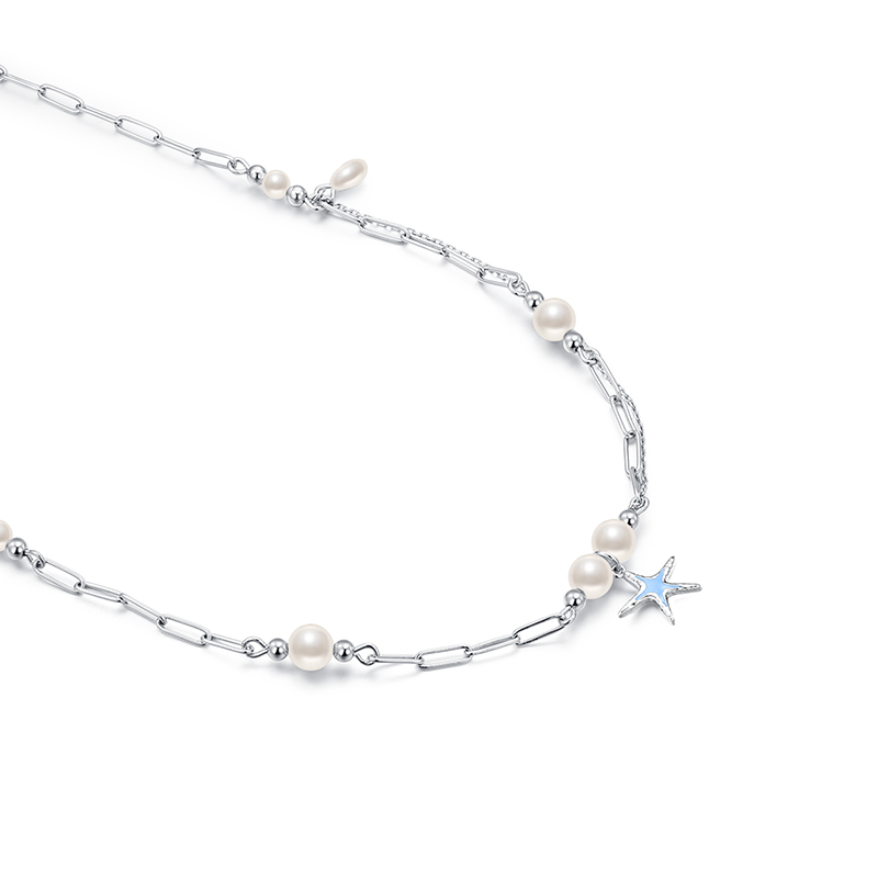 项链•海岛系列 Starfish imitation pearl necklace 海星仿珍珠项链