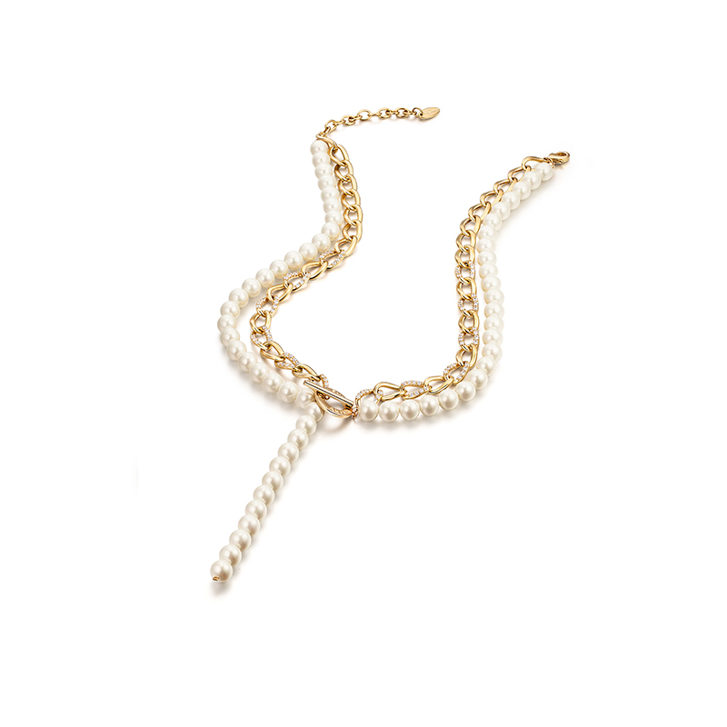 项链•Glam Ever X Akiiiko联名系列  pearl chain necklace 环形珍珠链条项链