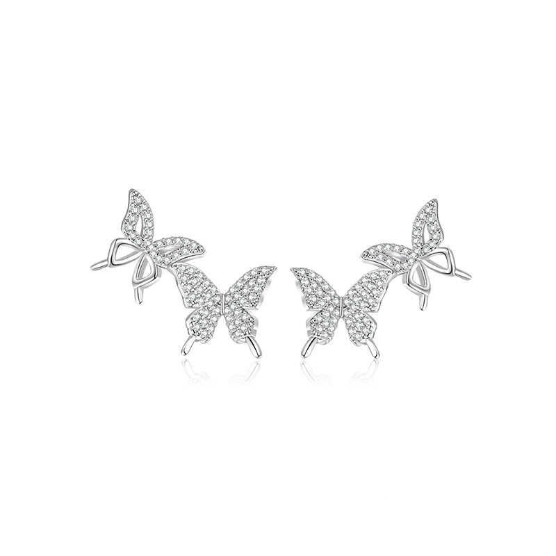 耳环•梦蝶系列 Hollow patchwork dream butterfly earrings 镂空拼接梦蝶耳环