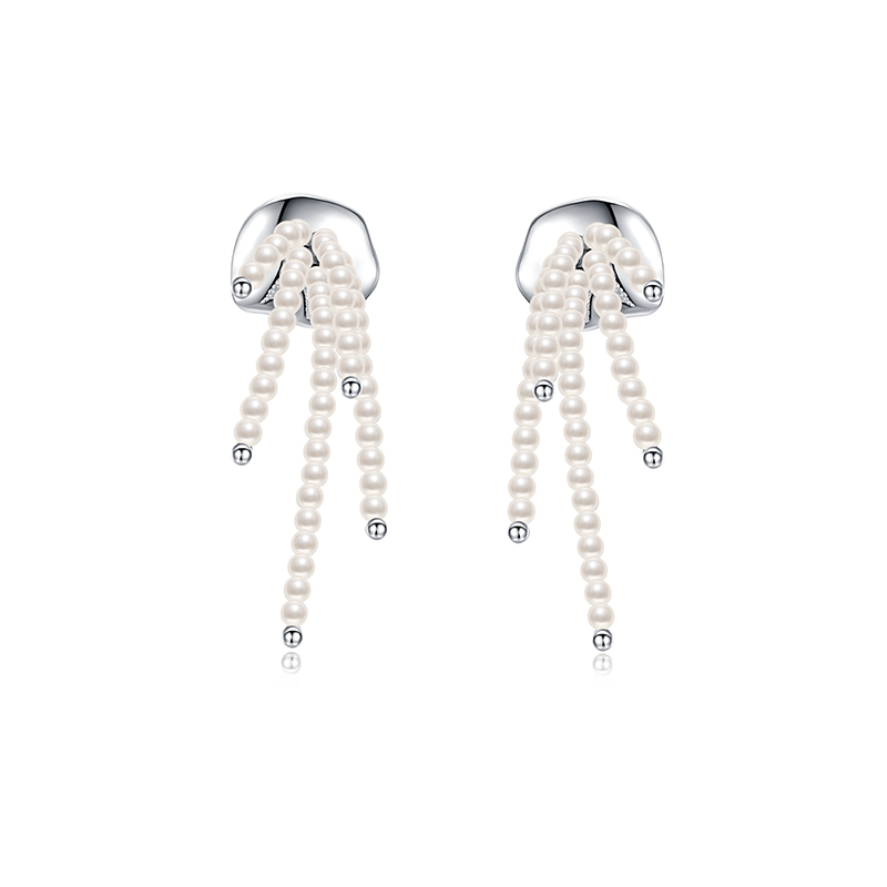 耳环•深海秘境系列 Octopus imitation pearl earrings 章鱼仿珍珠耳环