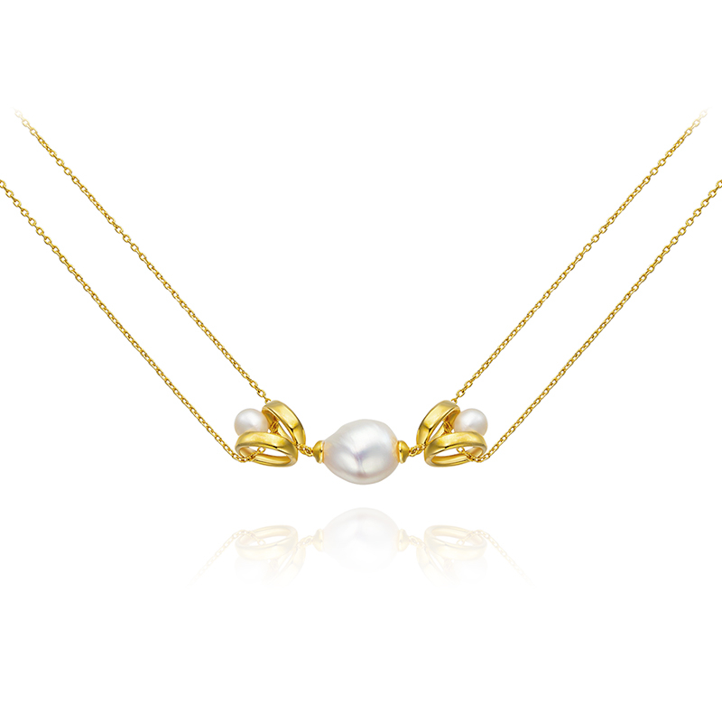 项链•巴洛克珍珠系列 Baroque imitation pearl pendant necklace 巴洛克仿珍珠吊坠项链