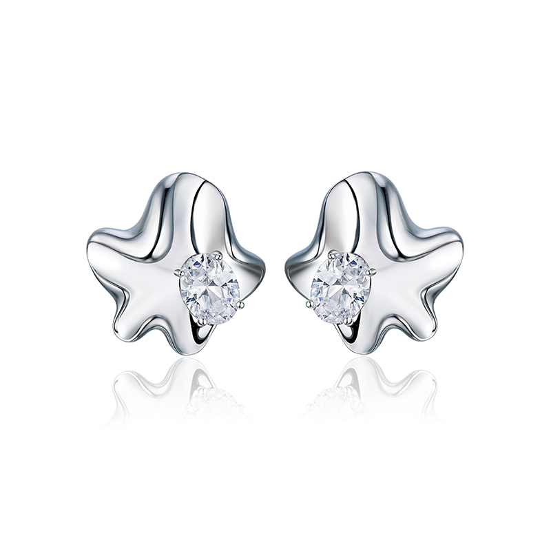 耳环•潋滟系列  Water ripple earrings 水波纹耳钉