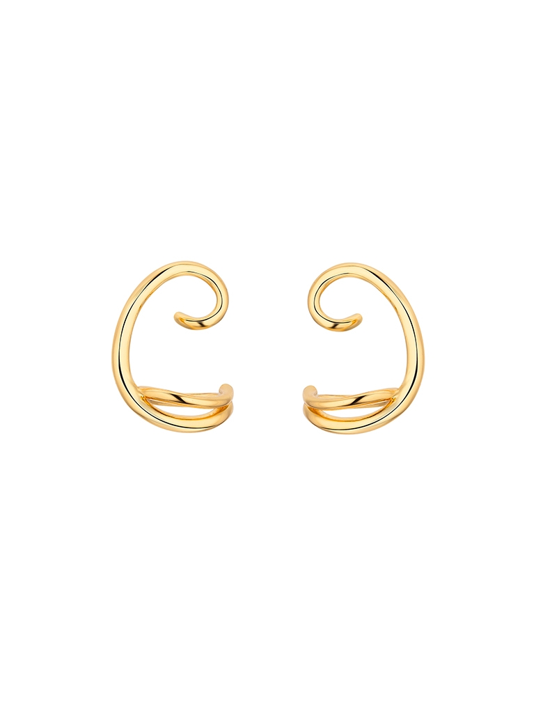 耳环• 质感金属系列 I heard it Earrings曲线造型金属耳环