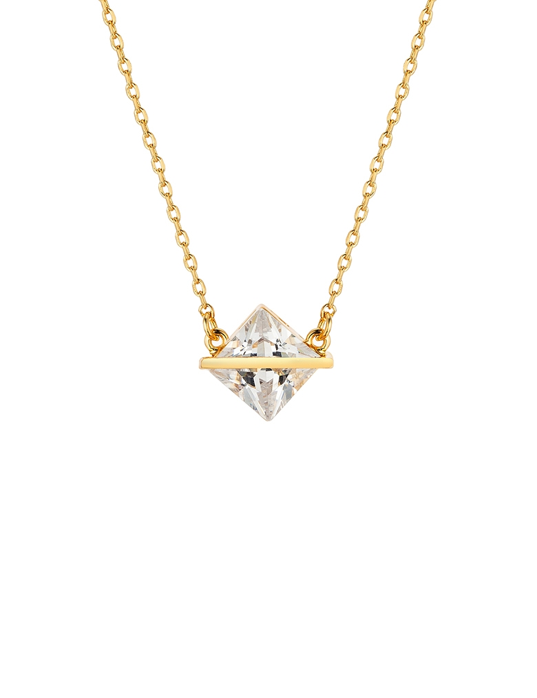 项链• 闪耀锆石系列 Square Diamond Necklace方钻金属锁骨链