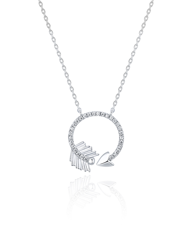 项链• 情人节系列 Love's All Around Necklace圆形丘比特项链