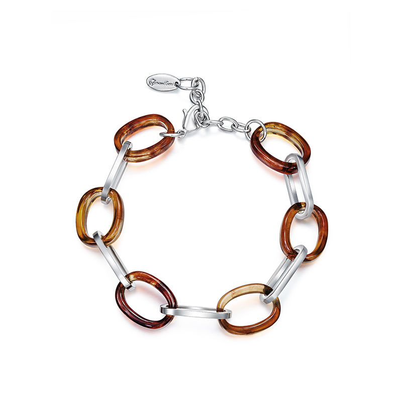手链•Glam Ever X 陈燃联名树脂系列 Amber metal bracelet 琥珀色金色手链