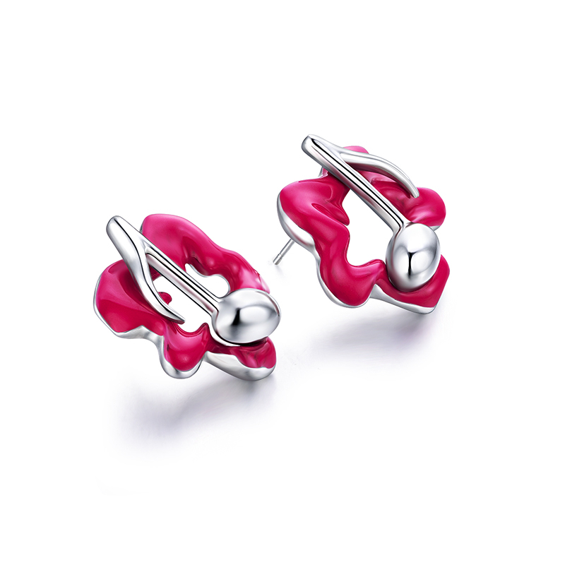 耳环•爱乐之城系列 Note flower stud earrings 音符花朵耳钉