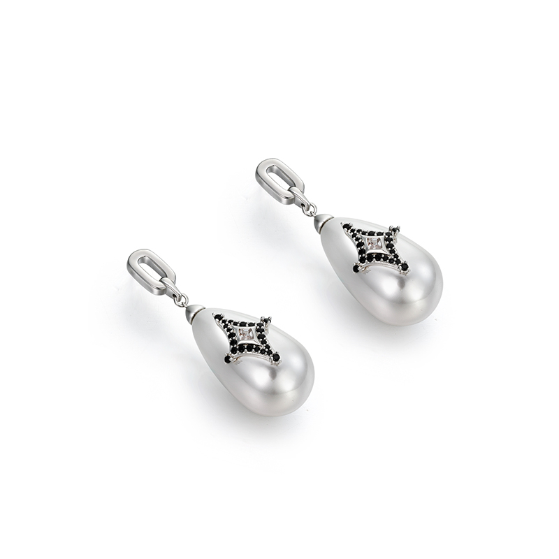 耳环•巴洛克珍珠系列  Baroque imitation pearl earrings  巴洛克仿珍珠耳环 