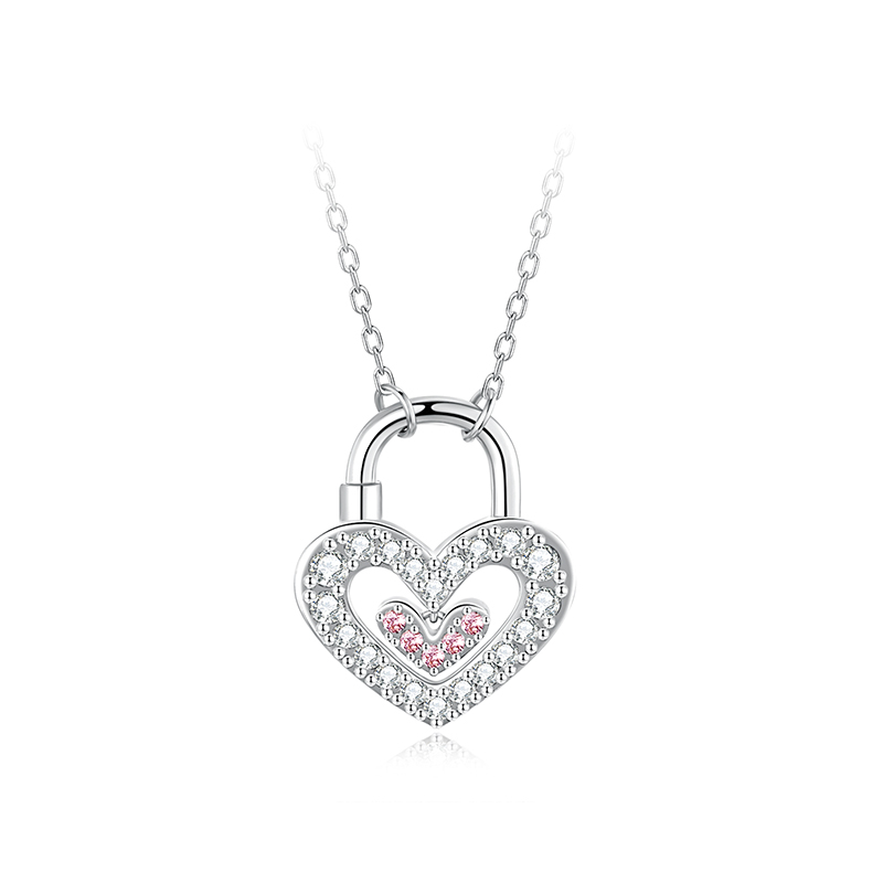 项链•心锁系列 Heart lock earrings 心锁项链