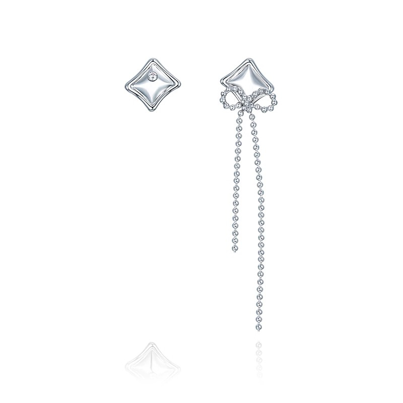 耳环•甜梦系列 Asymmetric pillow tassel earrings 不对称枕头流苏耳环