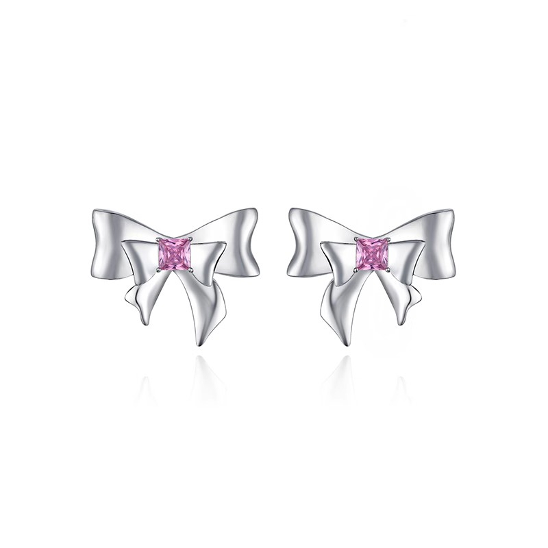 耳环•丝带蝴蝶结系列 Bow stud earrings 蝴蝶结耳钉