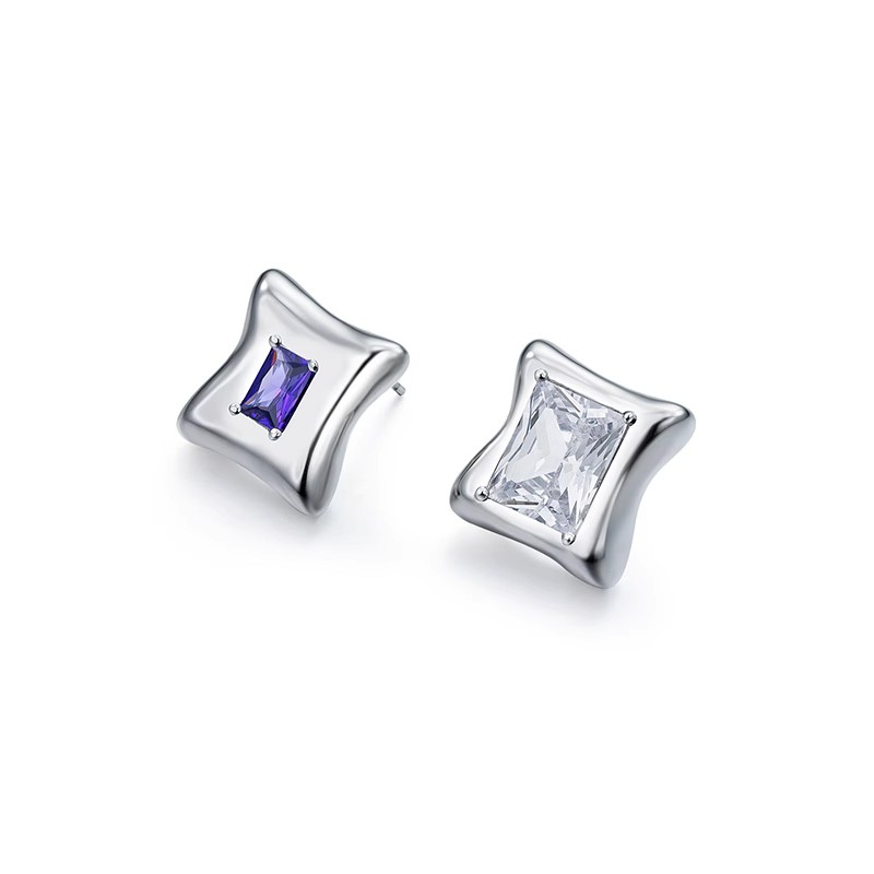 耳环•甜梦系列 Asymmetrical pillow stud earrings 不对称枕头耳钉