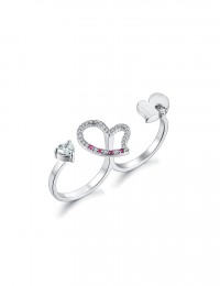 戒指• 臻爱之心系列 Love of My Life Ring三心连指开口戒指