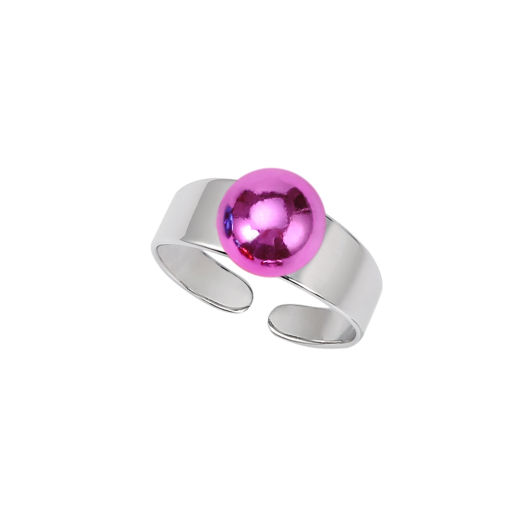 戒指• 时尚系列 The More The Merrier convertible ring 可拆卸彩珠开口戒指 戒圈+粉色彩珠