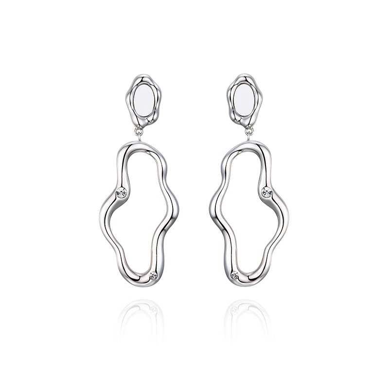 耳环•镜面系列 Hollow mirror hoop earrings 镂空镜面环形耳环
